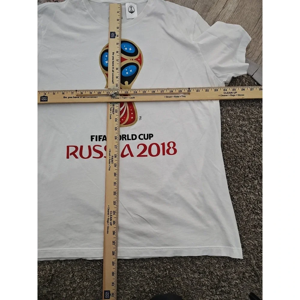 Adidas Fifa World Cup Russia 2018 Men's White 2XL TShirt Soccer Football Graphic